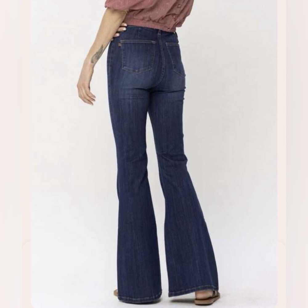 Judy Blue Dark Wash Pull On Flare Denim Jeans Size 18W